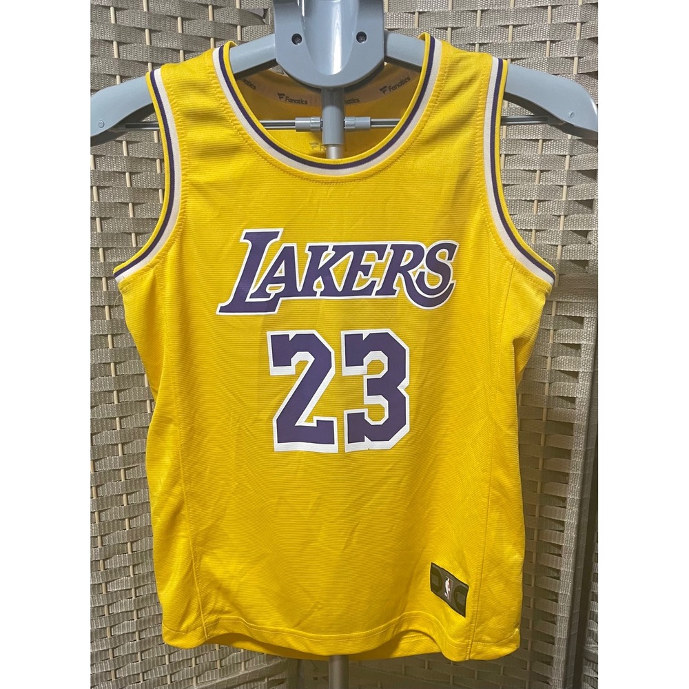 Fanatics LeBron James Los Angeles Lakers NBA Jersey Yellow Youth Medium 23 2018